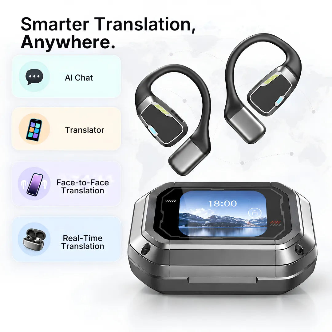 Audífonos traductores con IA ERAZER XP6 con 135 idiomas y Bluetooth 5.4