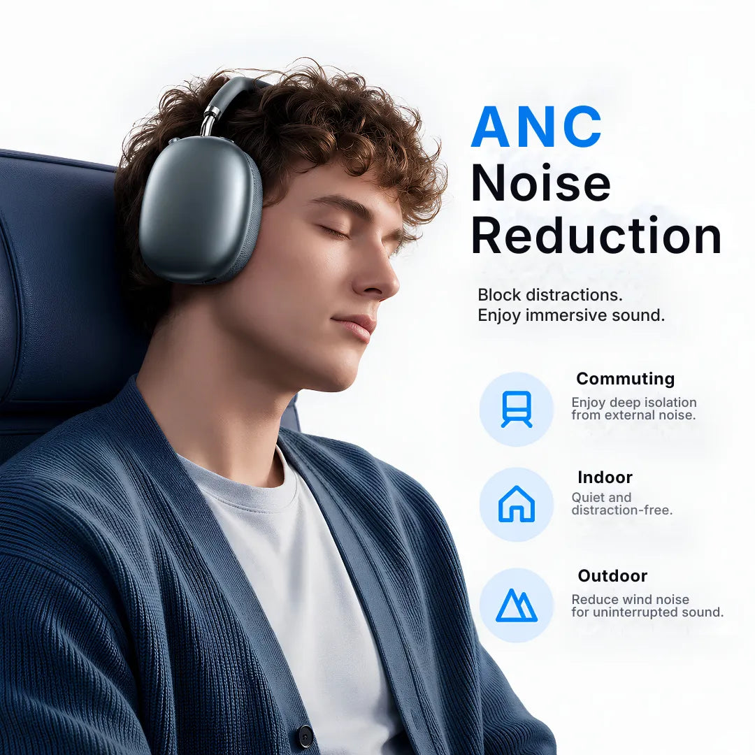 HOCO W65 Plus Wireless Headphones with ANC & 45-Hour Battery