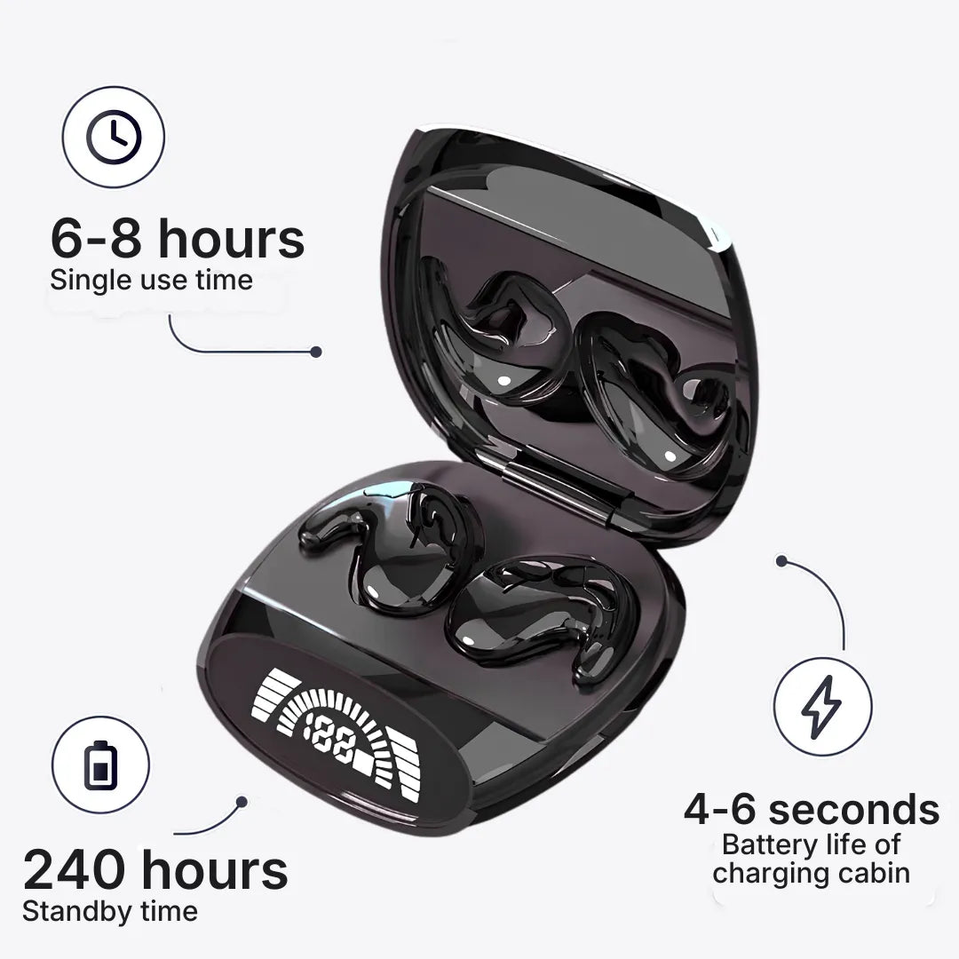 InvisiBuds AI Translator Wireless Earbuds with 135-Language Real-Time Translation & Hi-Fi Sound
