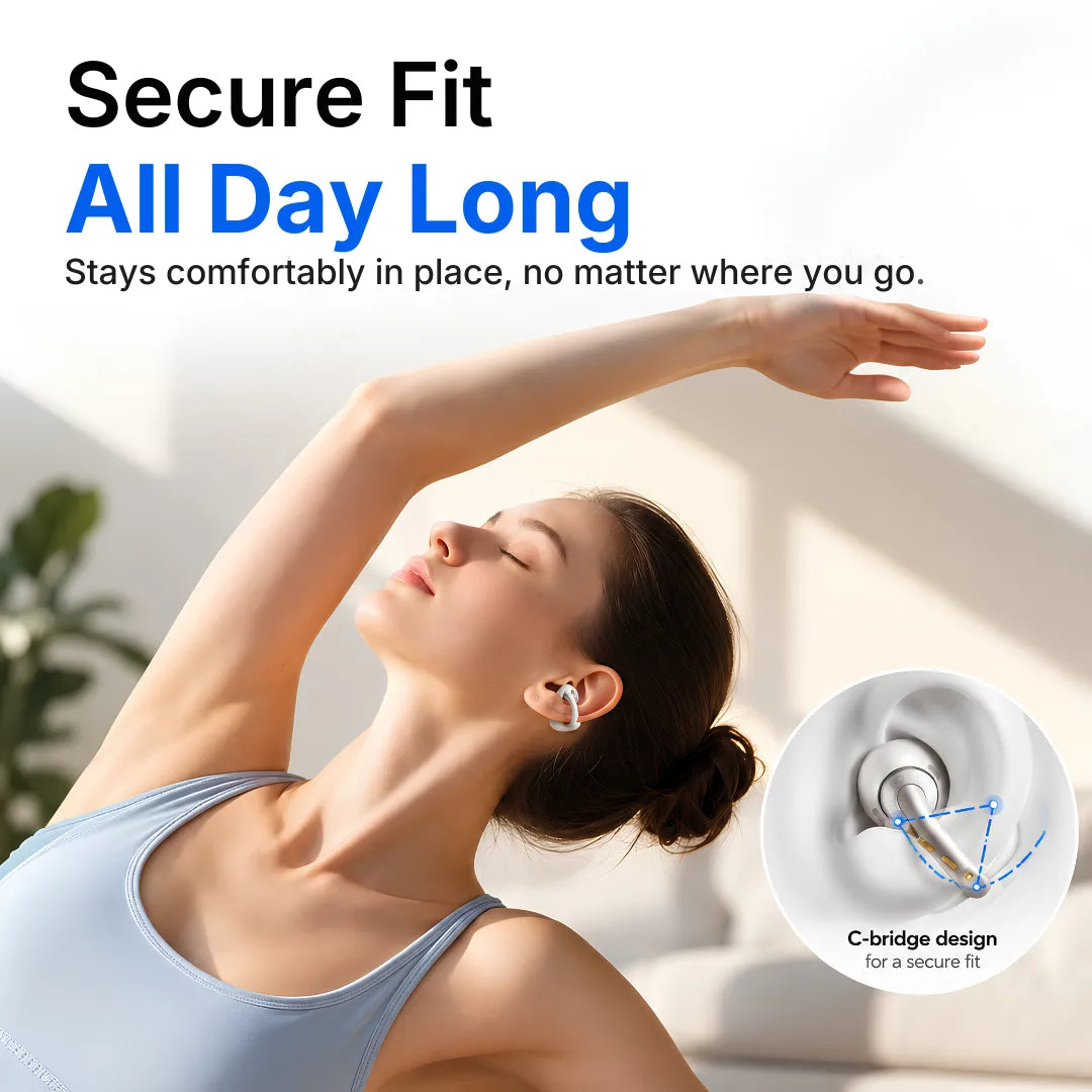 QCY Crossky C50 Open-Ear Wireless Earbuds with Bluetooth 6.0 & 35H Battery Life