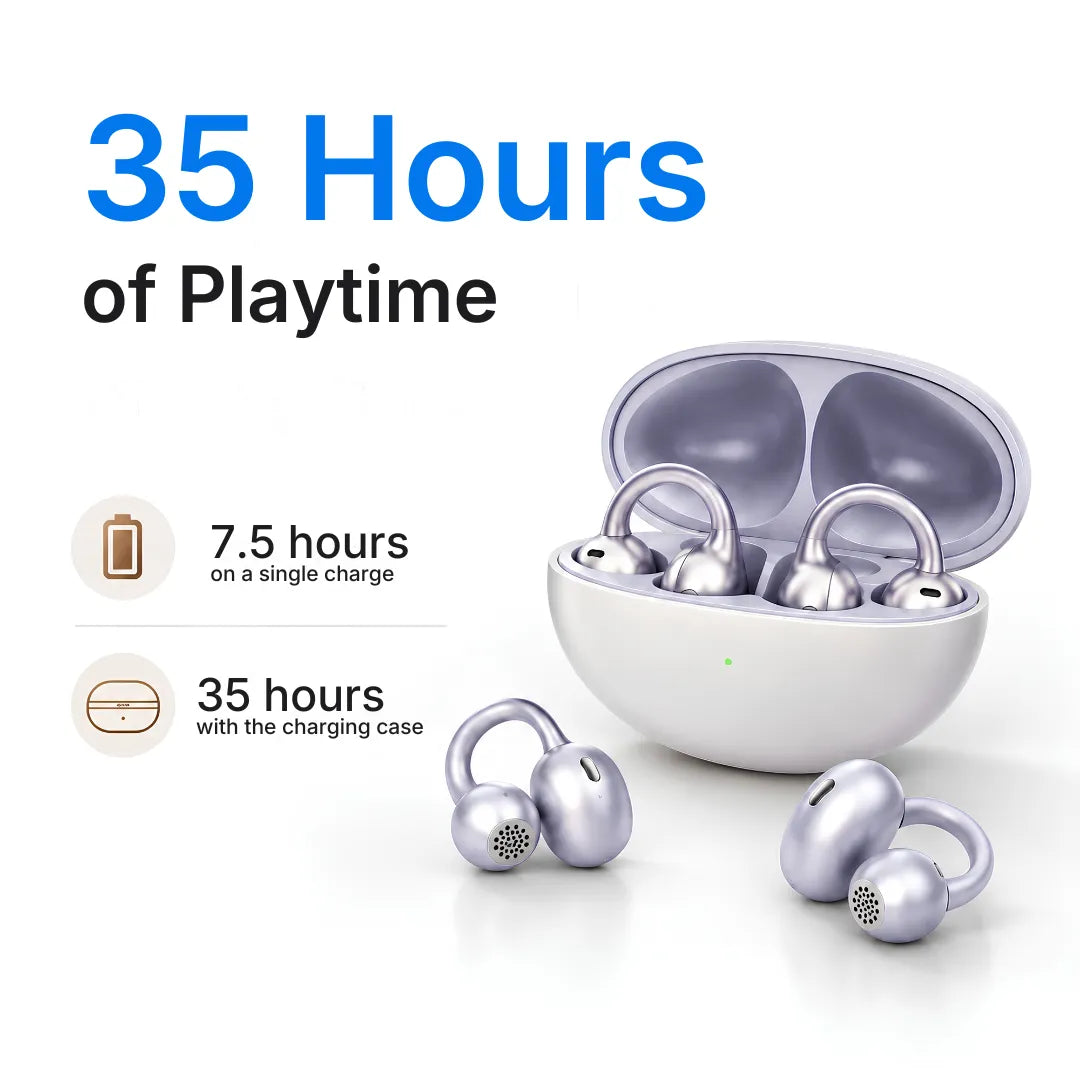 QCY Crossky C50 Open-Ear Wireless Earbuds with Bluetooth 6.0 & 35H Battery Life