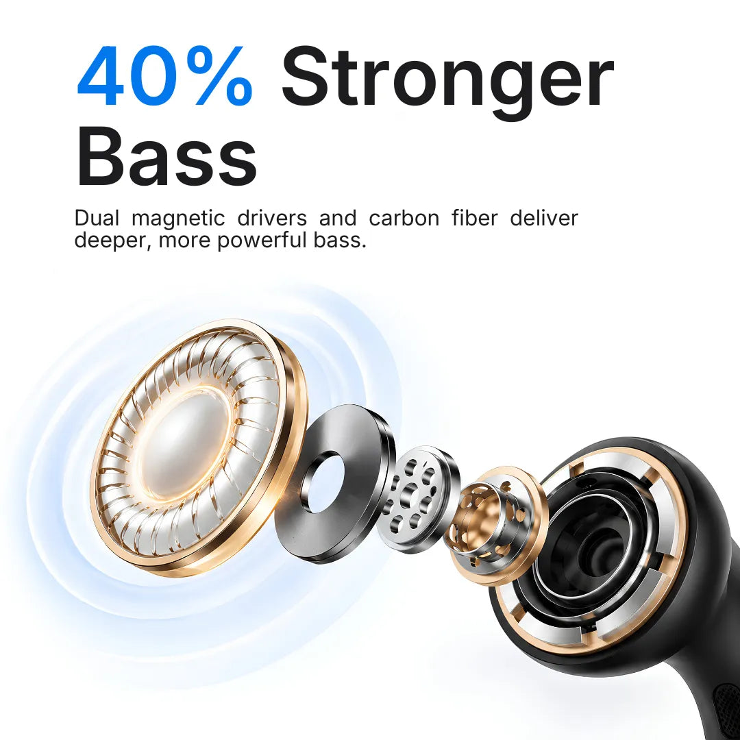 QCY Crossky C50 Open-Ear Wireless Earbuds with Bluetooth 6.0 & 35H Battery Life