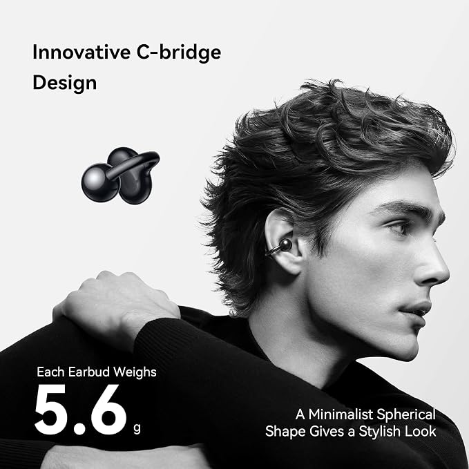 Auriculares inalámbricos de oído abierto FreeClip con diseño en forma de C y 36 horas de duración de batería