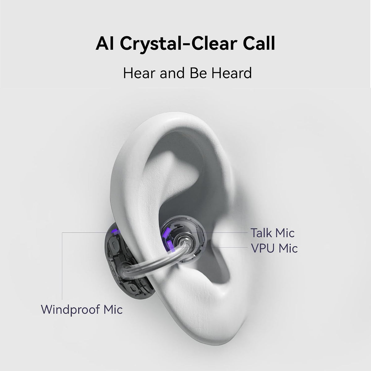 Auriculares inalámbricos de oído abierto FreeClip con diseño en forma de C y 36 horas de duración de batería